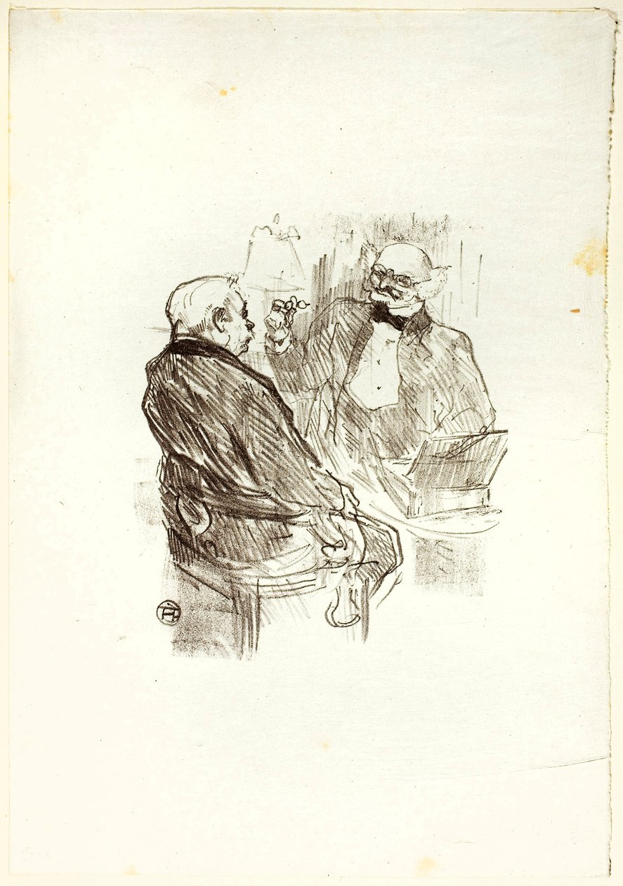 Georges Clemenceau a optomotrista Mayer z Au Pied du Sinaï od Henri de Toulouse-Lautrec