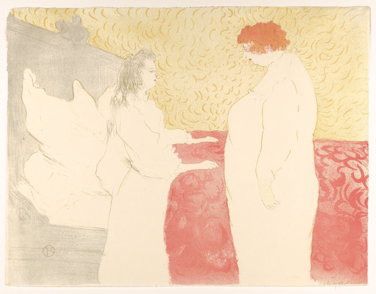 Aufstehen, aus "Elles" od Henri de Toulouse-Lautrec