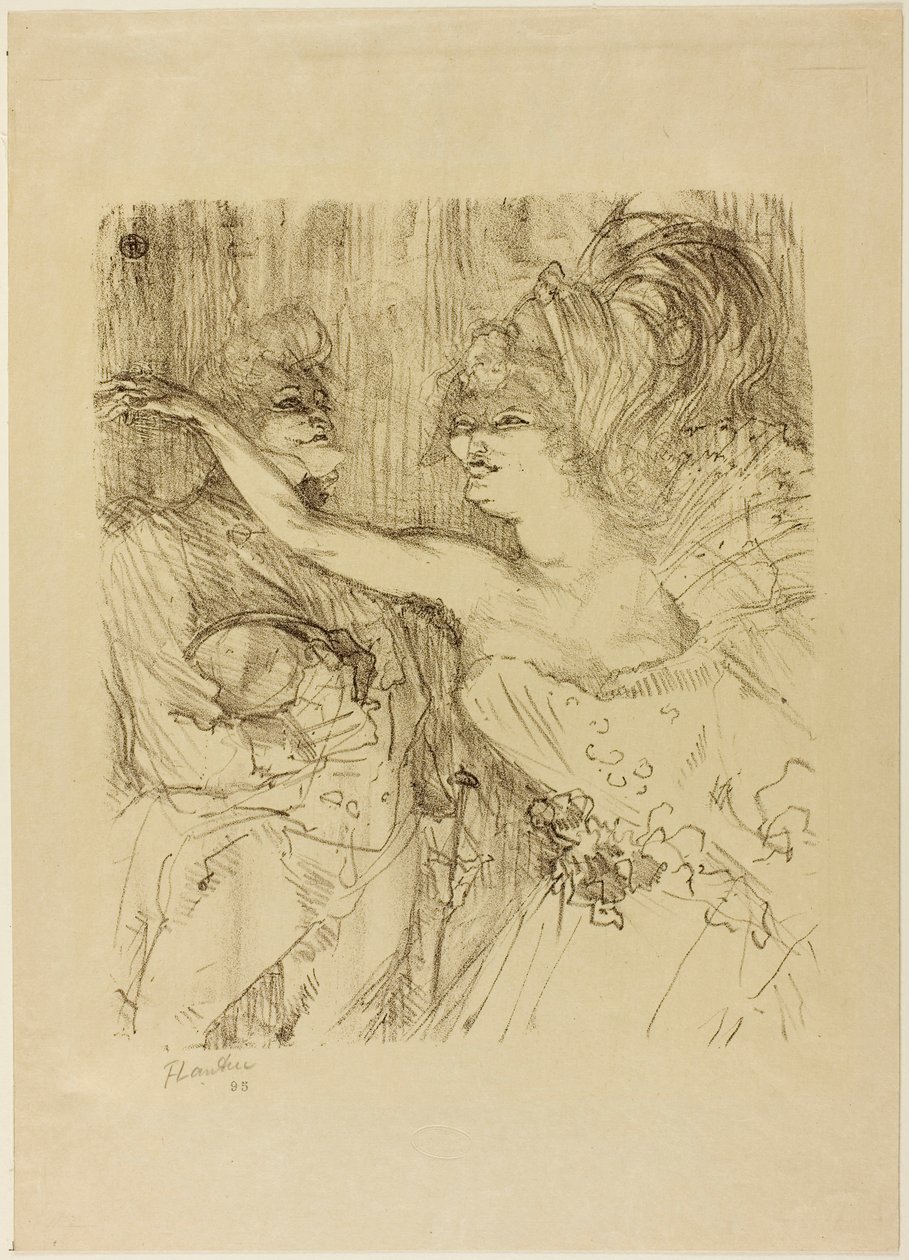 Guy and Mealy, v "Paris qui Marche" od Henri de Toulouse-Lautrec