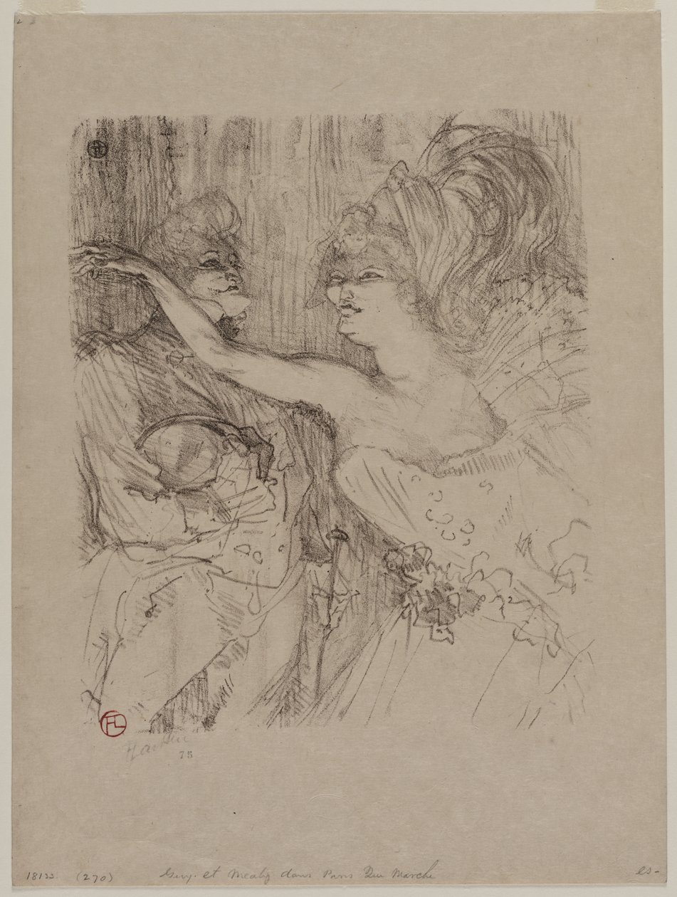 Guy and Mealy, v "Paris qui Marche" od Henri de Toulouse-Lautrec