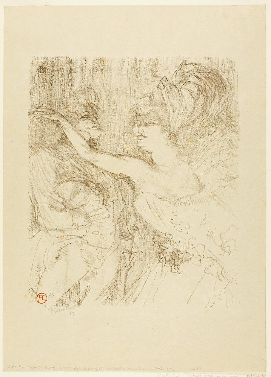 Guy a Mealy v "Paris qui Marche od Henri de Toulouse-Lautrec