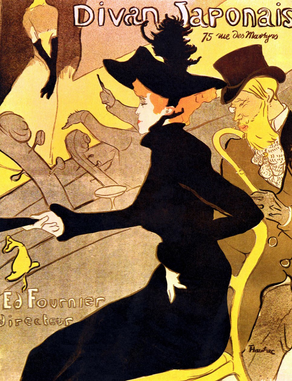 Henri de Toulouse-Lautrec 1864 - 1901, francouzský malíř, japonský gauč 1892-3 od Henri de Toulouse Lautrec