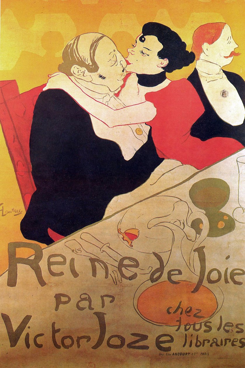Henri de Toulouse-Lautrec 1864 - 1901, francouzský malíř, královna radosti 1892 od Henri de Toulouse Lautrec