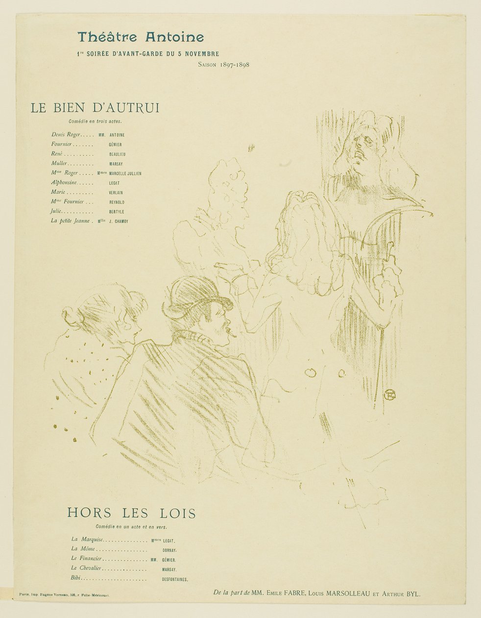 Pocta Molièrovi od Henri de Toulouse-Lautrec