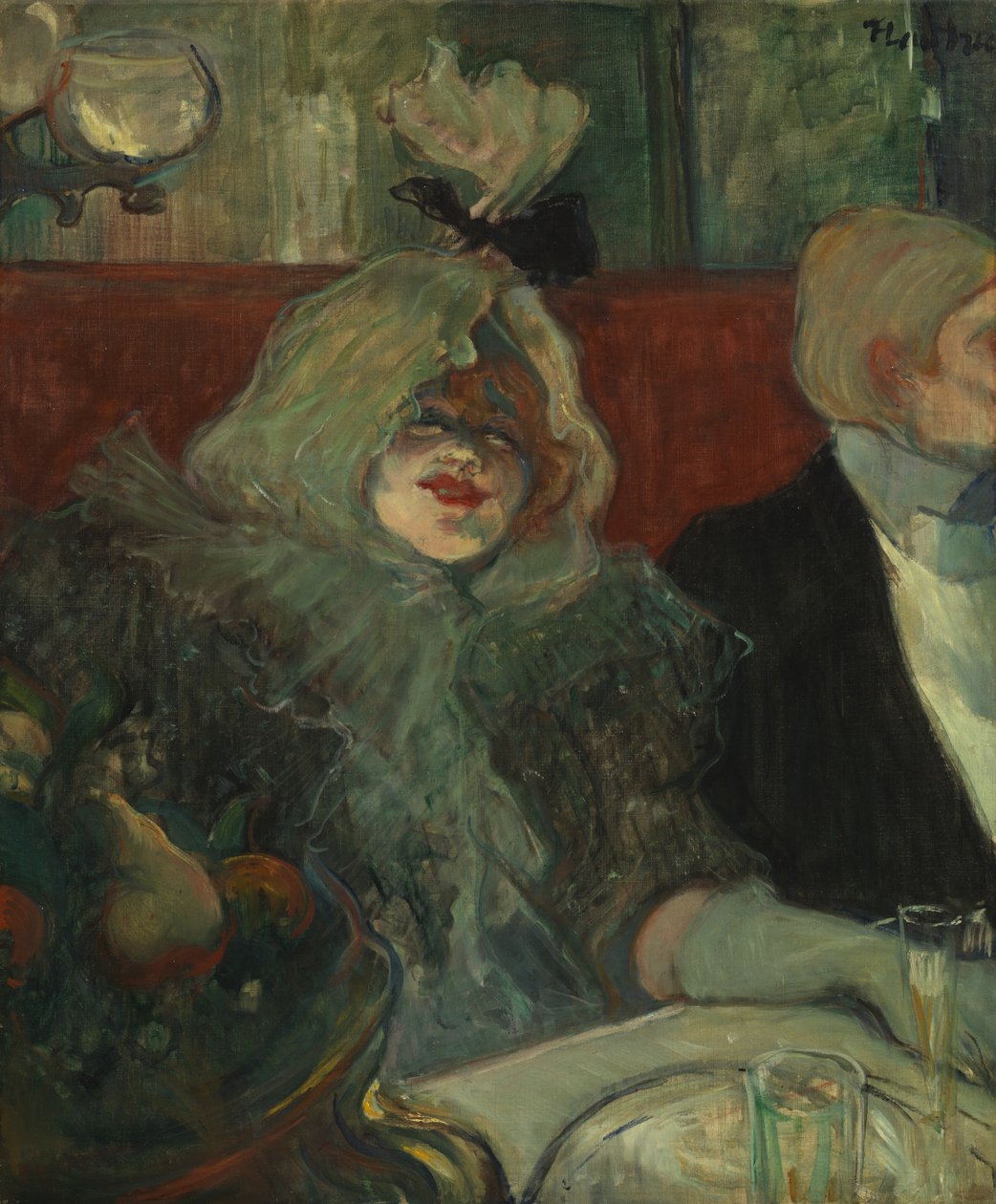 V soukromé jídelně (U Rat Mort), kolem roku 1899 (olej na plátně) (viz také 5848190) od Henri de Toulouse Lautrec