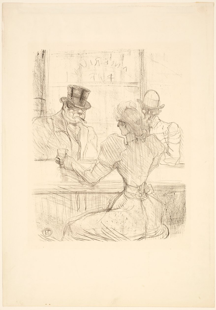 V baru Picton (americký bar), rue Scribe od Henri de Toulouse-Lautrec
