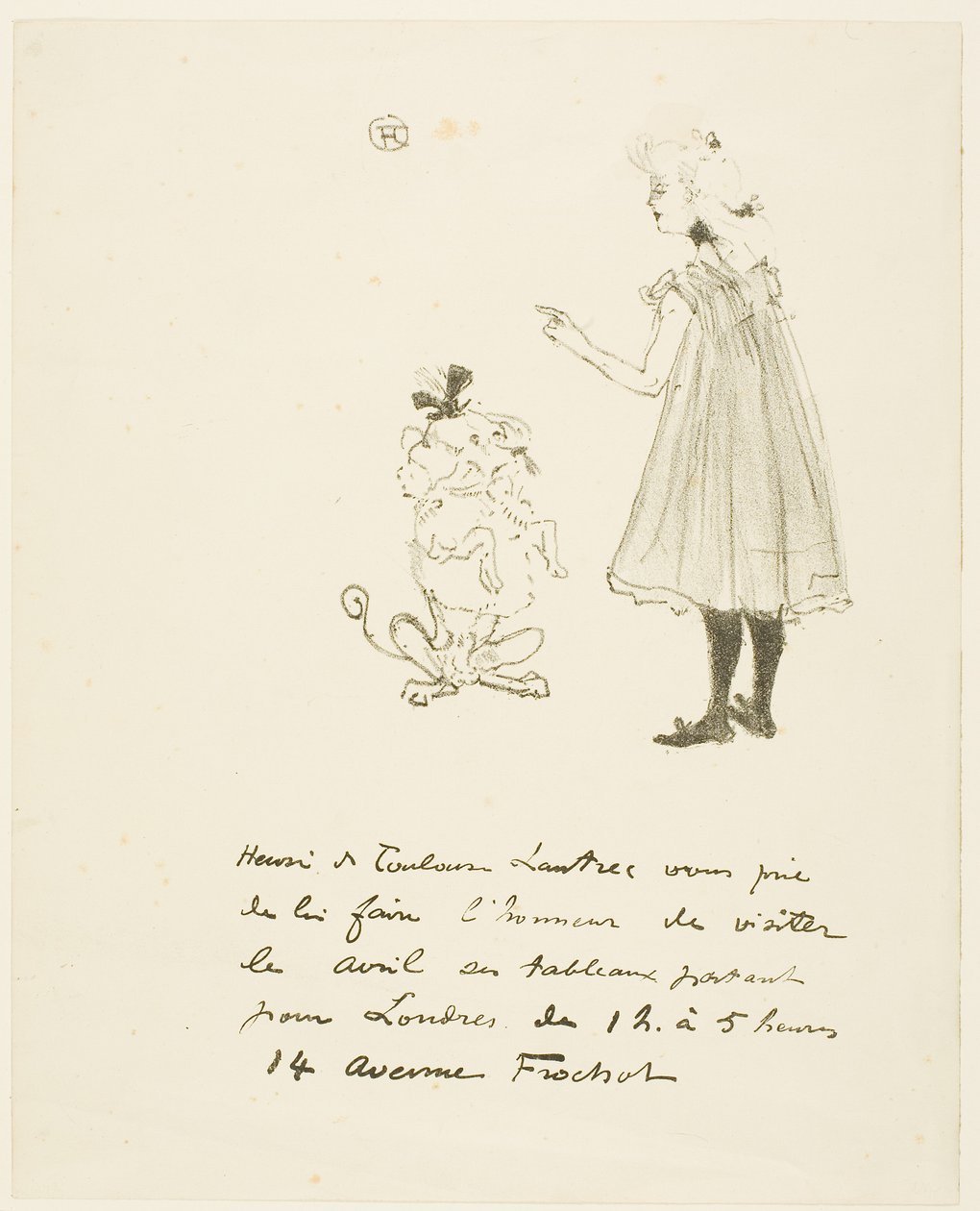 Pozvánka na výstavu od Henri de Toulouse-Lautrec