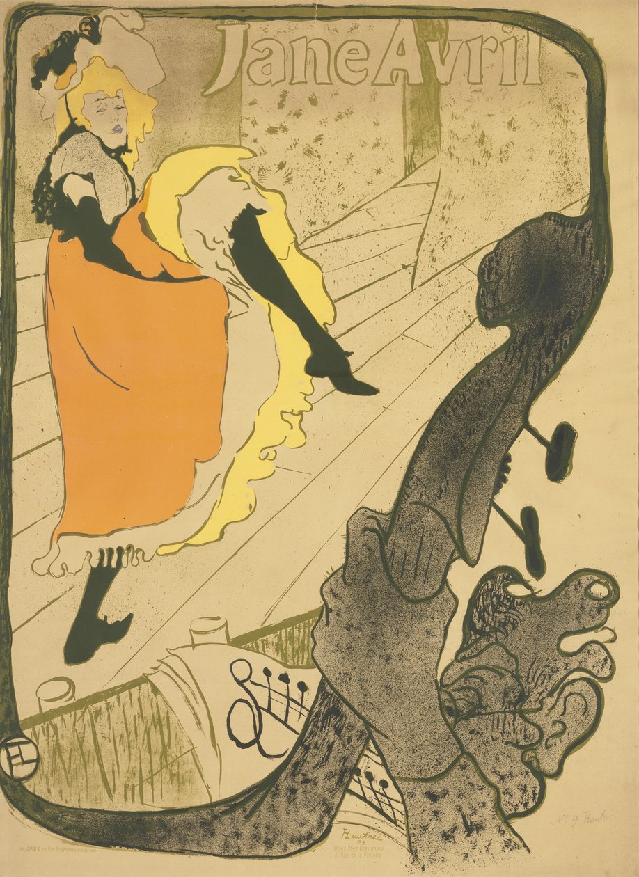 Jane Avril od Henri de Toulouse-Lautrec