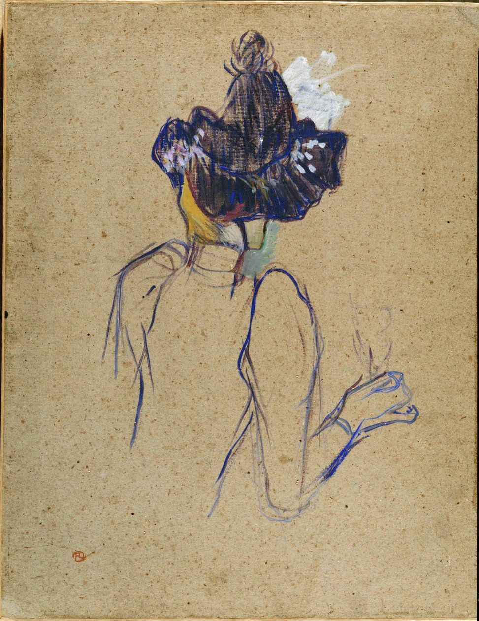 Jane Avril, pohled zezadu od Henri de Toulouse-Lautrec