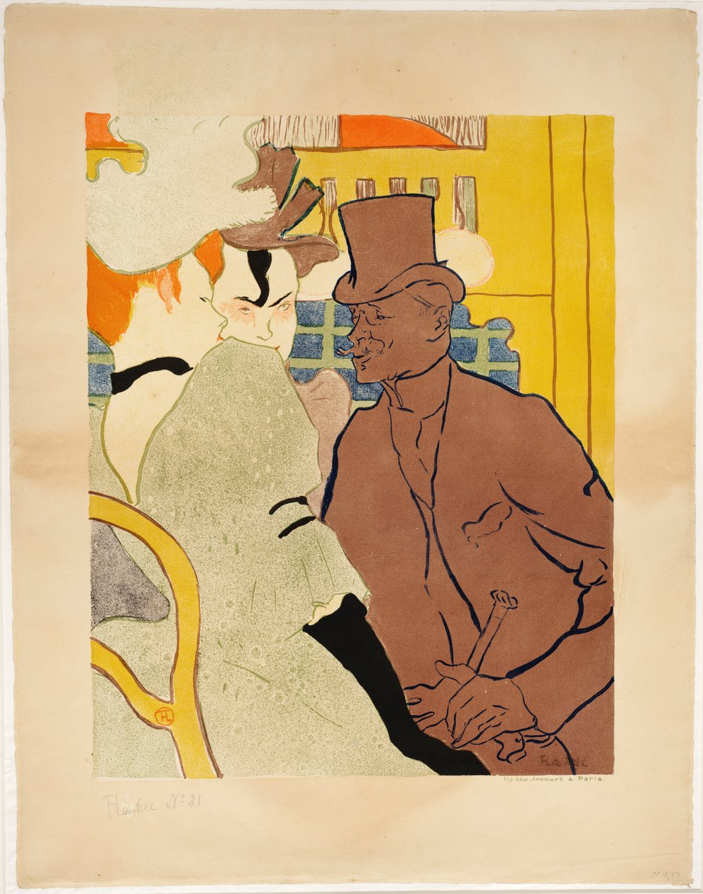 Angličtina v Moulin Rouge od Henri de Toulouse-Lautrec