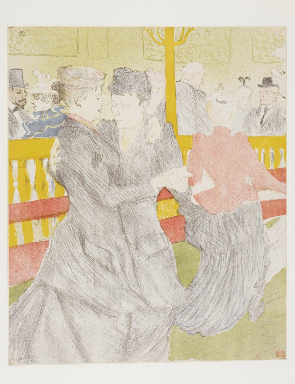 Tanec v Moulin Rouge od Henri de Toulouse-Lautrec