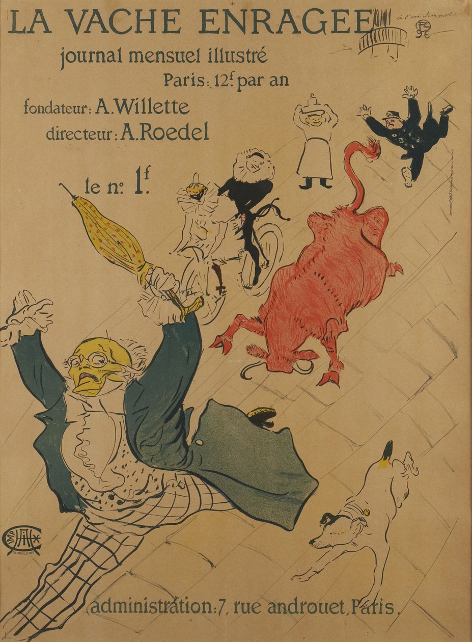 Die wütende Kuh od Henri de Toulouse-Lautrec
