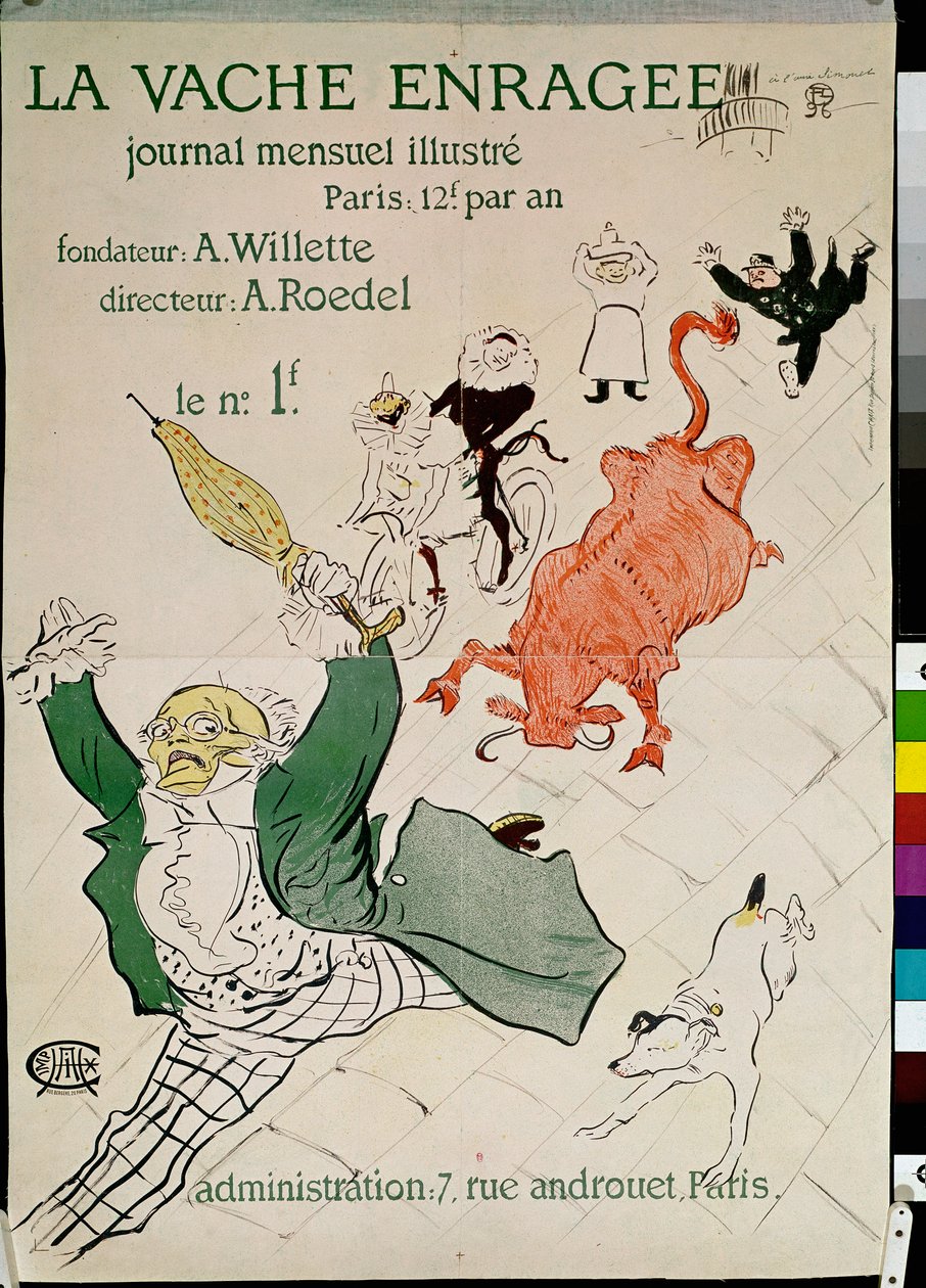 The Enraged Cow, Illustrious Monthly Journal od Henri de Toulouse Lautrec