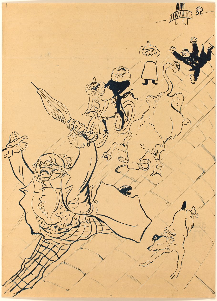 Rozzlobená kráva od Henri de Toulouse-Lautrec