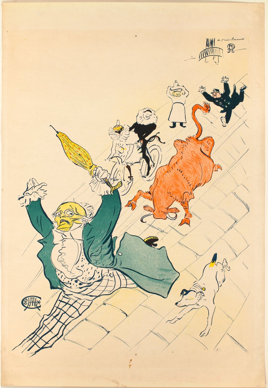 Rozzlobená kráva od Henri de Toulouse-Lautrec