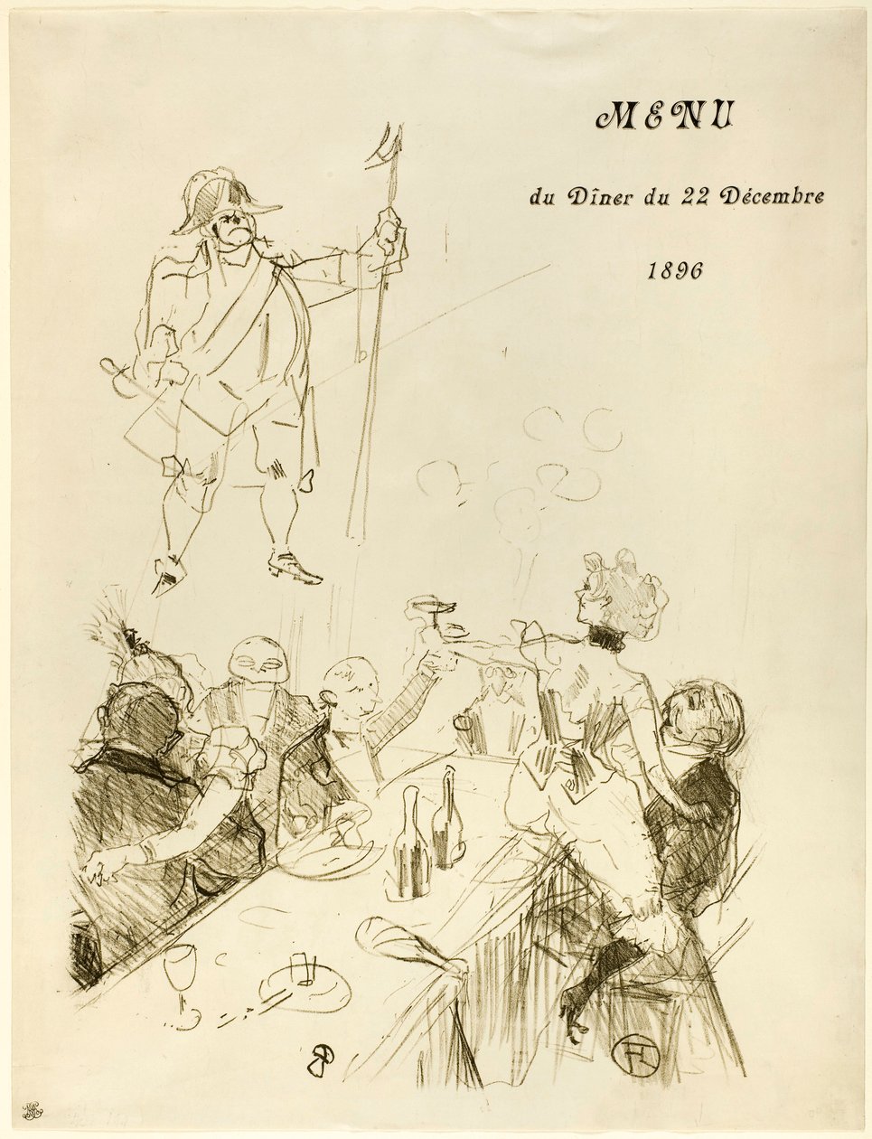 Le Suisse, Menu od Henri de Toulouse-Lautrec