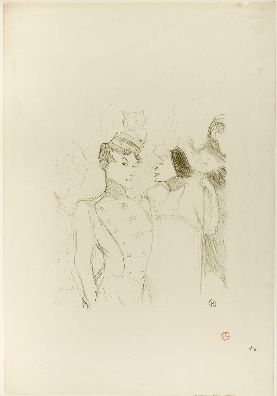 Lender a Lavallière v Revue u Variétés od Henri de Toulouse-Lautrec