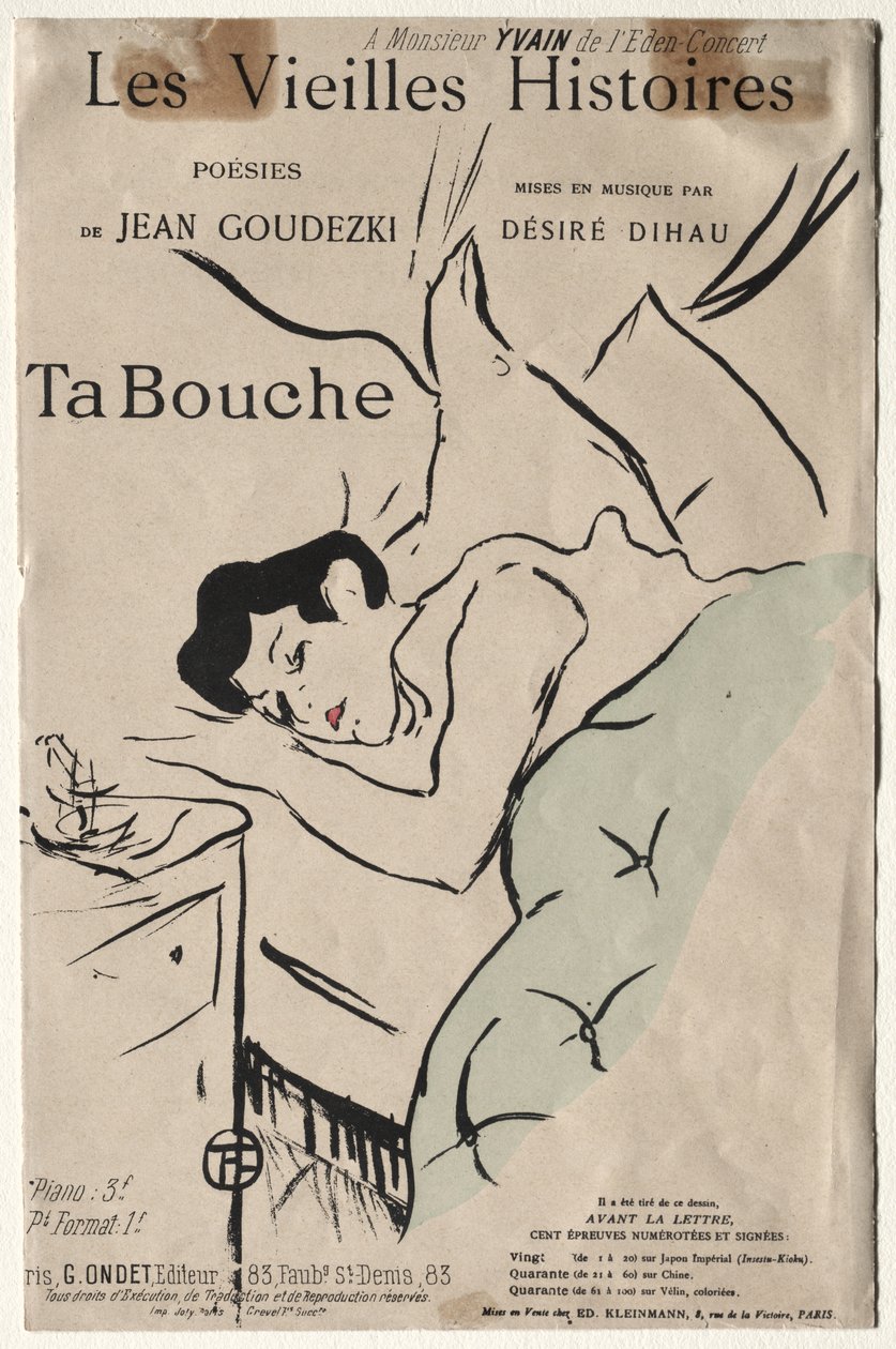 Staré příběhy: Vaše ústa od Henri de Toulouse-Lautrec