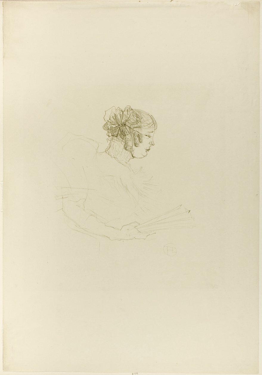 Luce Myrès, v profilu od Henri de Toulouse-Lautrec