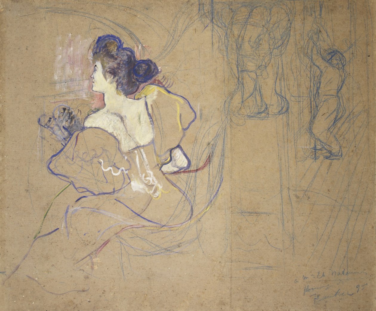 Madame Thadée Natansonová (Misia Godebska, 1872-1950) v divadle od Henri de Toulouse-Lautrec