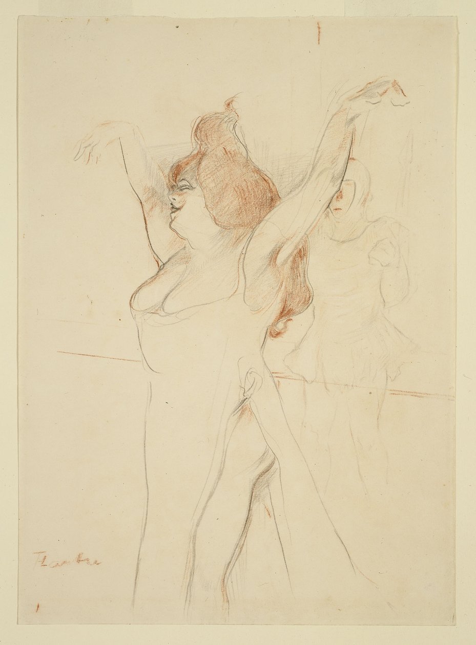 Mademoiselle Cocyle jako Helena Trojská v La Belle Helene od Henri de Toulouse Lautrec