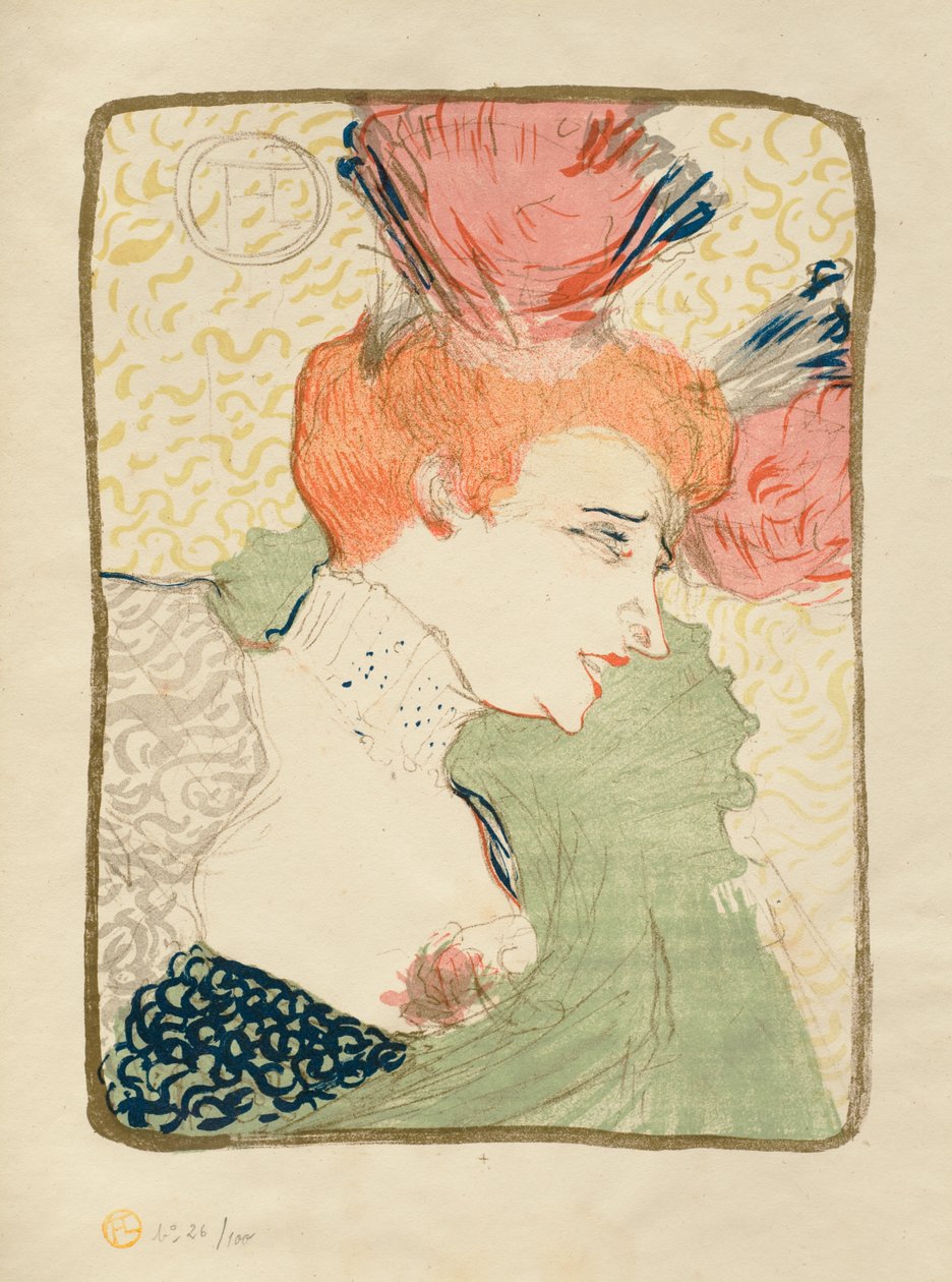 Slečna Marcelle Lenderová, busta od Henri de Toulouse-Lautrec