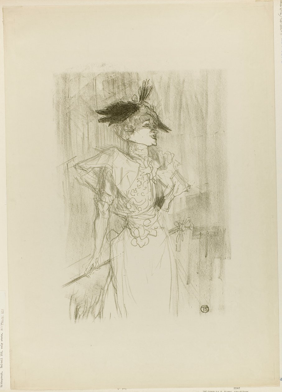 Mademoiselle Marcelle Lender, stojící od Henri de Toulouse-Lautrec