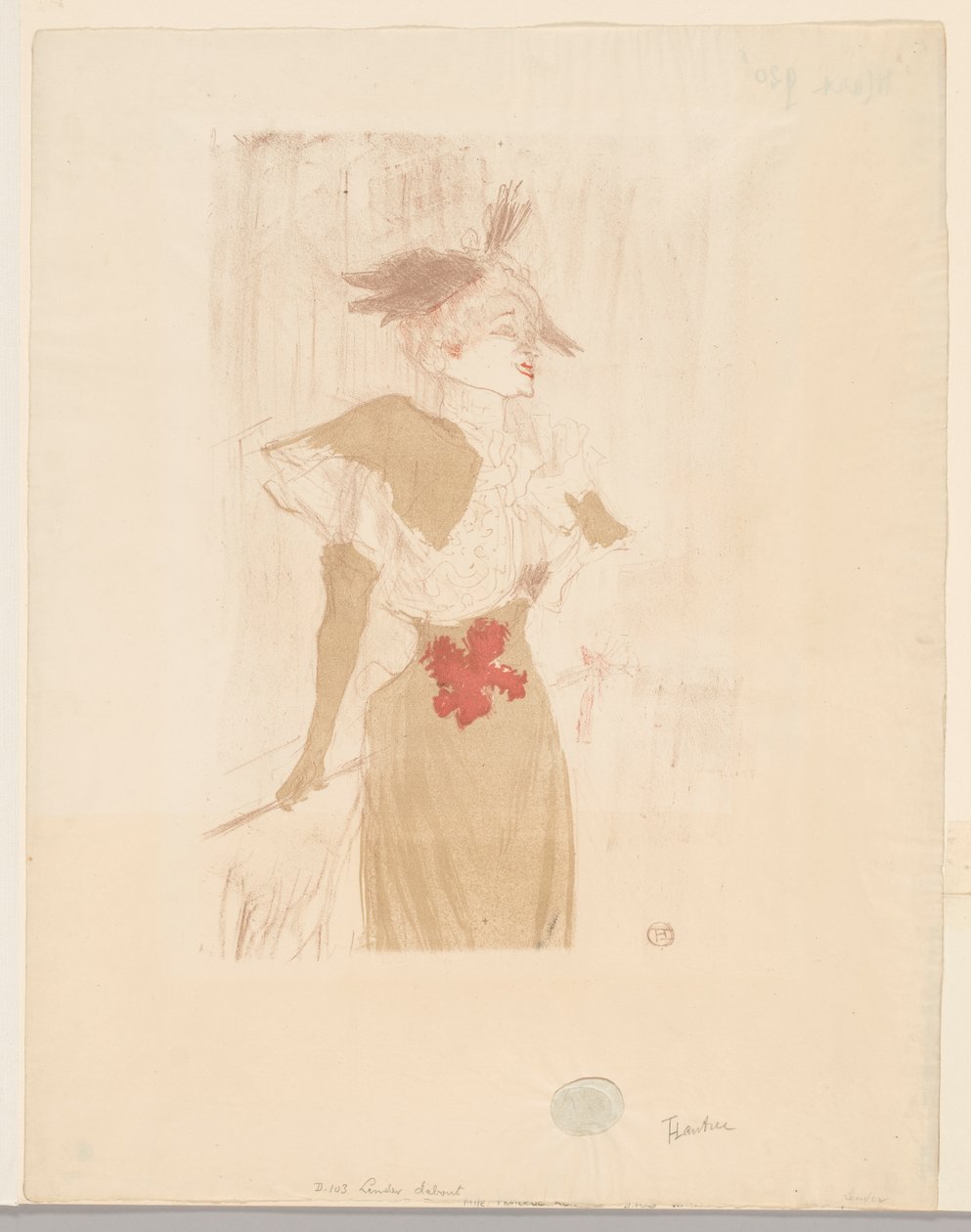 Mademoiselle Marcelle Lender, stojící od Henri de Toulouse-Lautrec