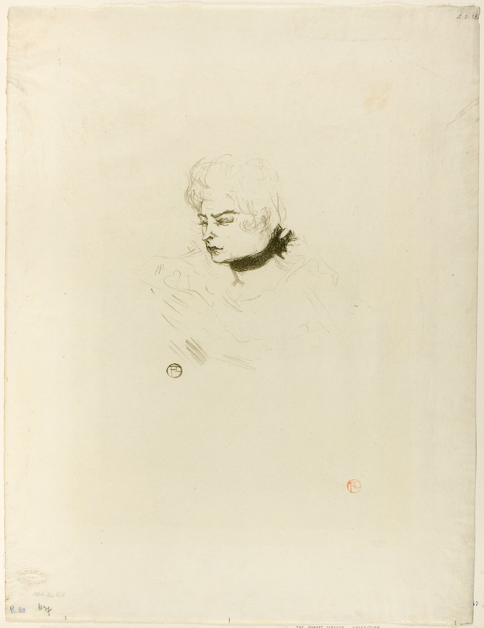 Mademoiselle Pois Vert od Henri de Toulouse-Lautrec