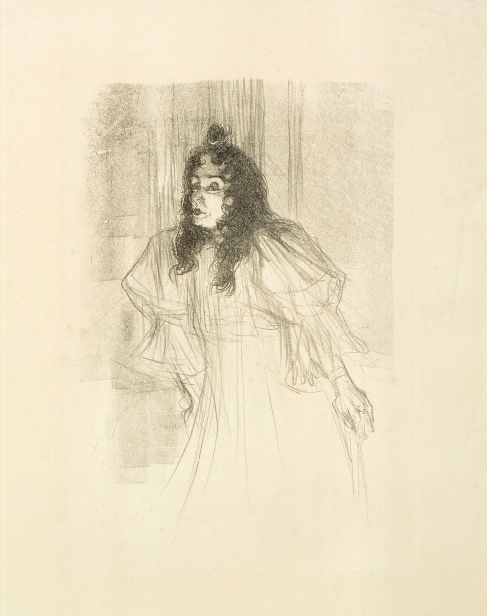 Slečna May Befortová s rozpuštěnými vlasy od Henri de Toulouse-Lautrec
