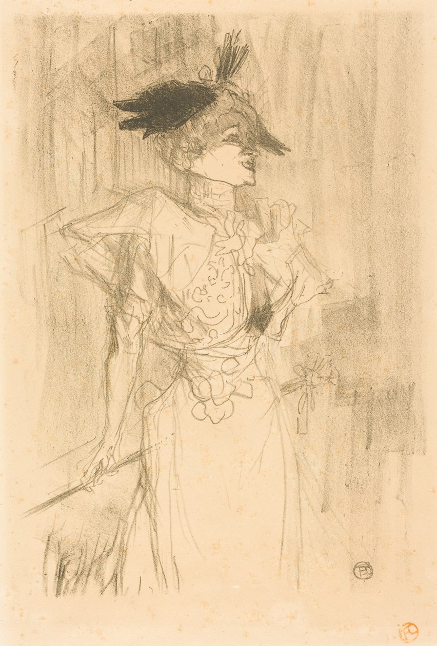 Slečna Marcelle Lenderová, stojící (Slečna Marcelle Lenderová, debout) od Henri de Toulouse-Lautrec