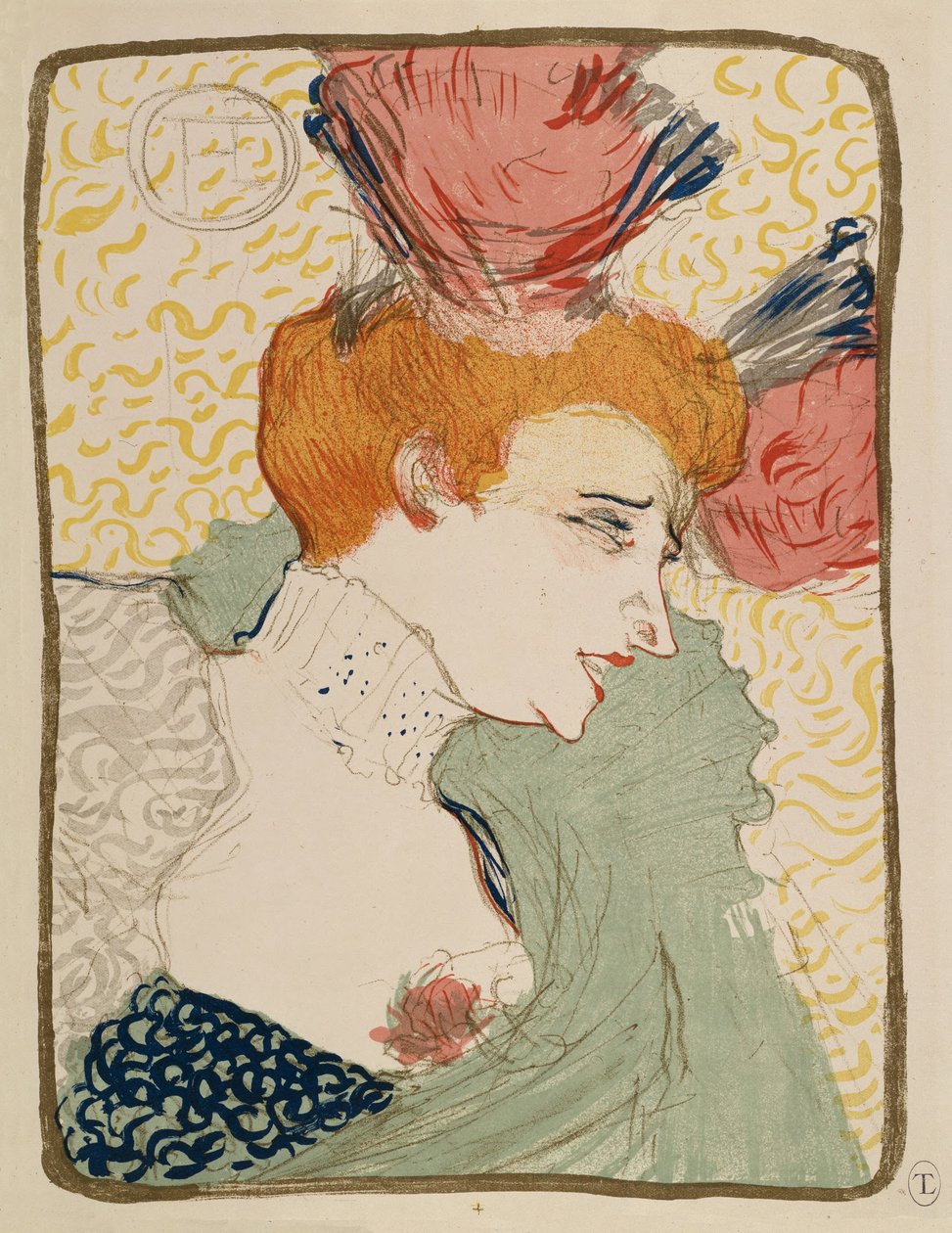 Slečna Marcelle Lenderová, busta od Henri de Toulouse-Lautrec