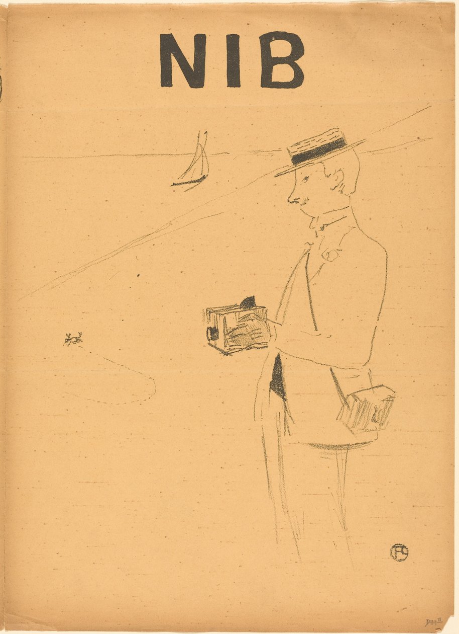 Nib oder der Amateurfotograf (Nib ou le photographe-amateur) [rechte Vorderseite] od Henri de Toulouse-Lautrec