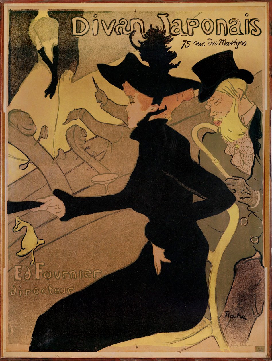 Noční klub Le Divan Japonais od Henri de Toulouse-Lautrec