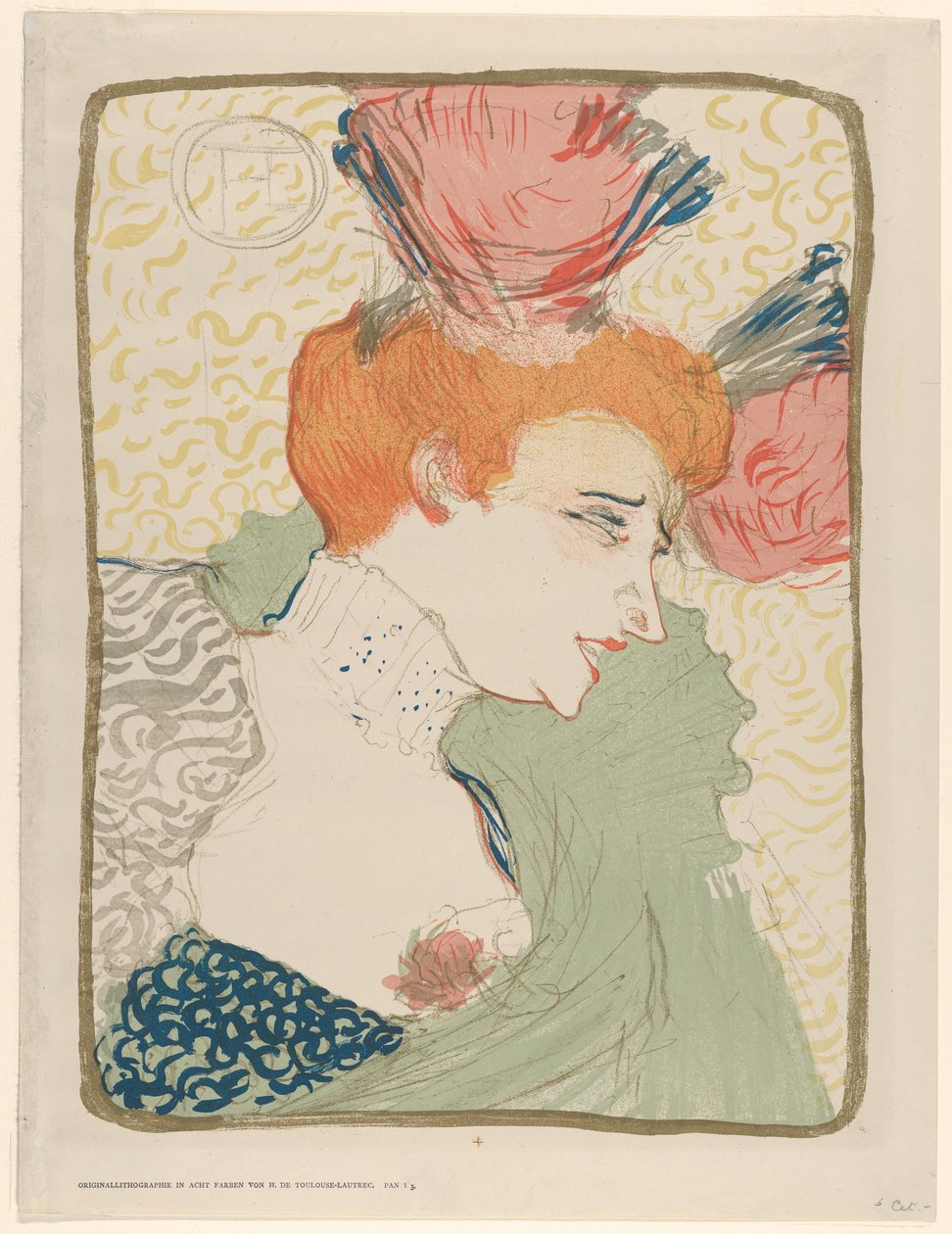 Portrétní busta slečny Marcelle Lenderové od Henri de Toulouse-Lautrec