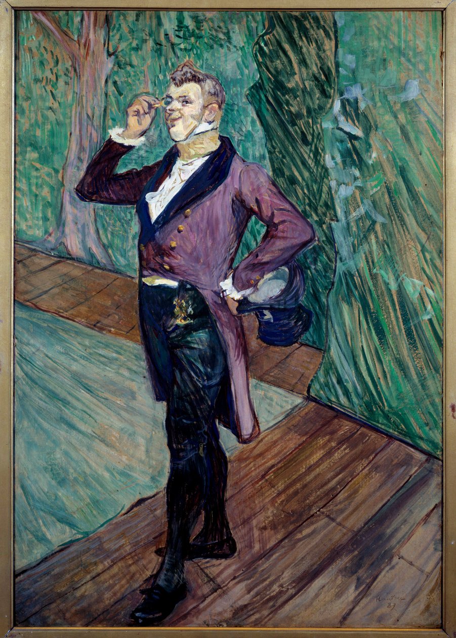 Celovečerní portrét Henryho Samaryho (1865-1902) z Comedie francaise od Henri de Toulouse Lautrec