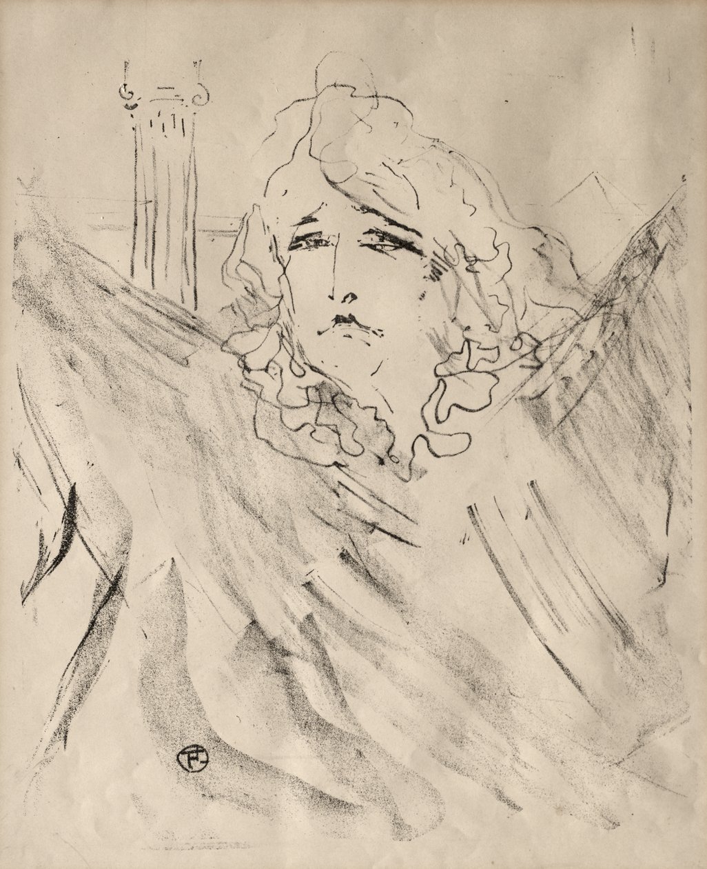 Portréty herců a hereček: Třináct litografií: Sarah Bernhardt od Henri de Toulouse-Lautrec