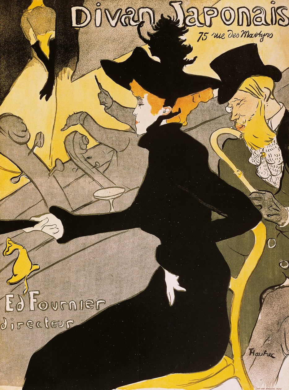 Plakát k Divan Japonais od Henri de Toulouse-Lautrec (1864-1901) od Henri de Toulouse Lautrec