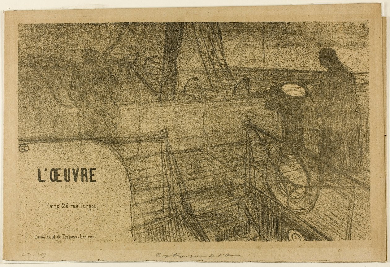 Prospekt-Program práce od Henri de Toulouse-Lautrec