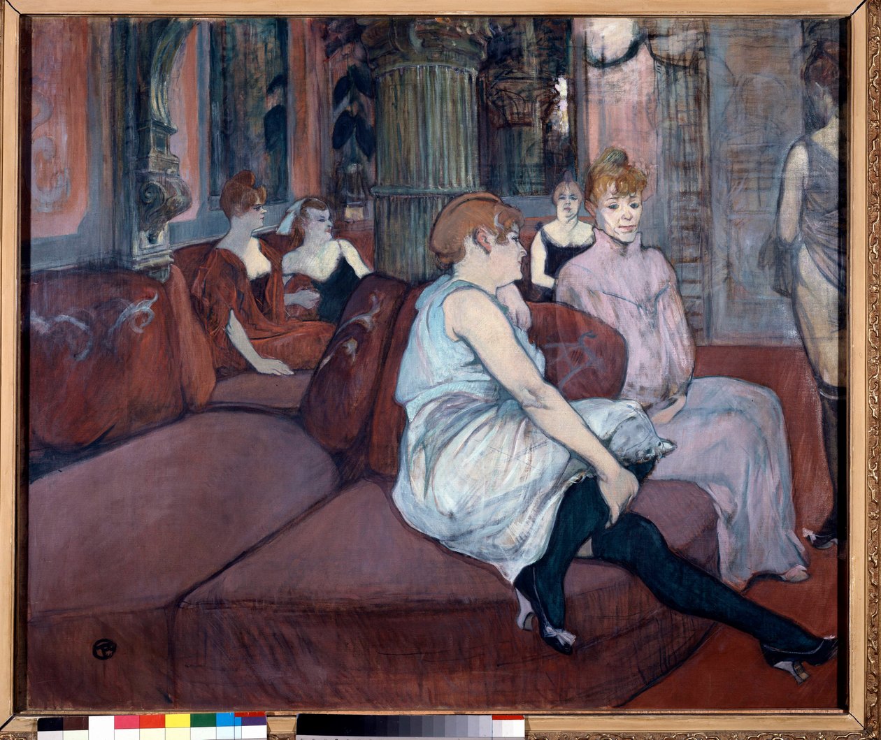Salon v Rue des Moulins od Henri de Toulouse Lautrec