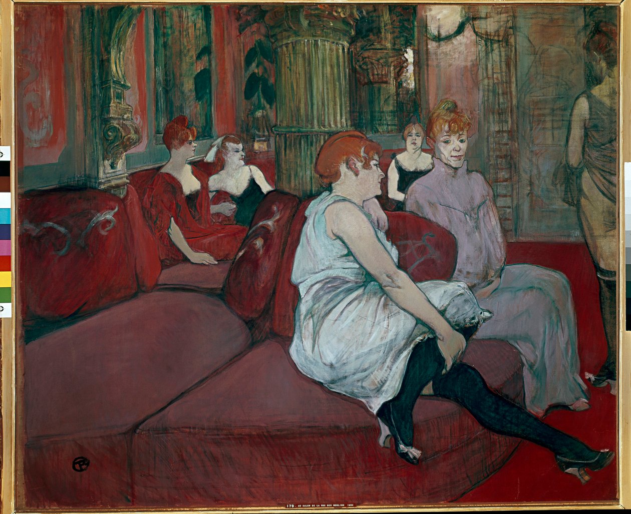 Salon v Rue des Moulins od Henri de Toulouse Lautrec