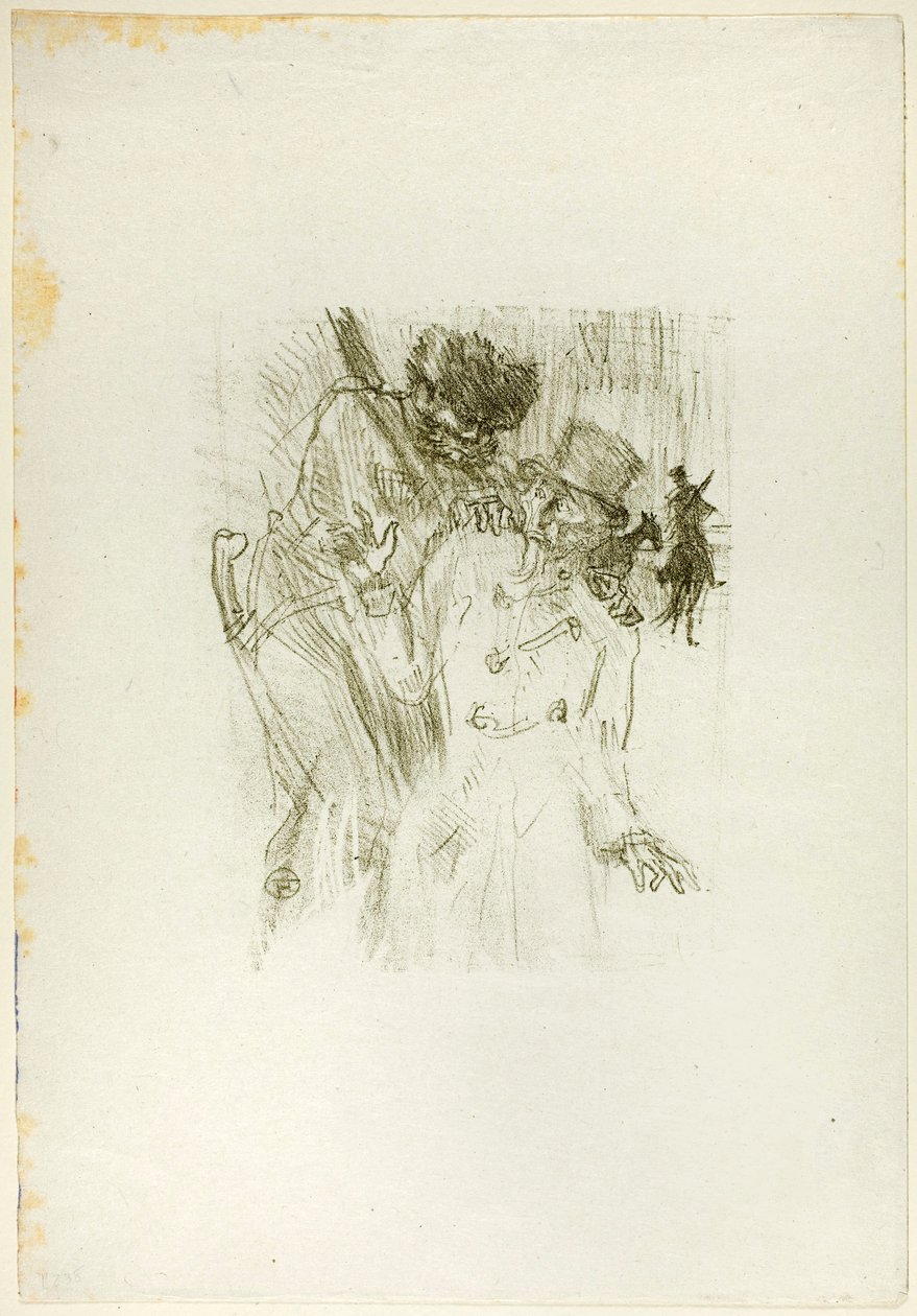 Zatčení Schlomé Fusse z Au Pied du Sinaï od Henri de Toulouse-Lautrec