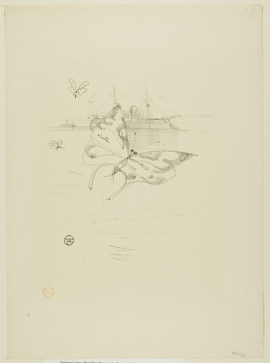 Motýli, z Melodies od Désiré Dihau od Henri de Toulouse-Lautrec