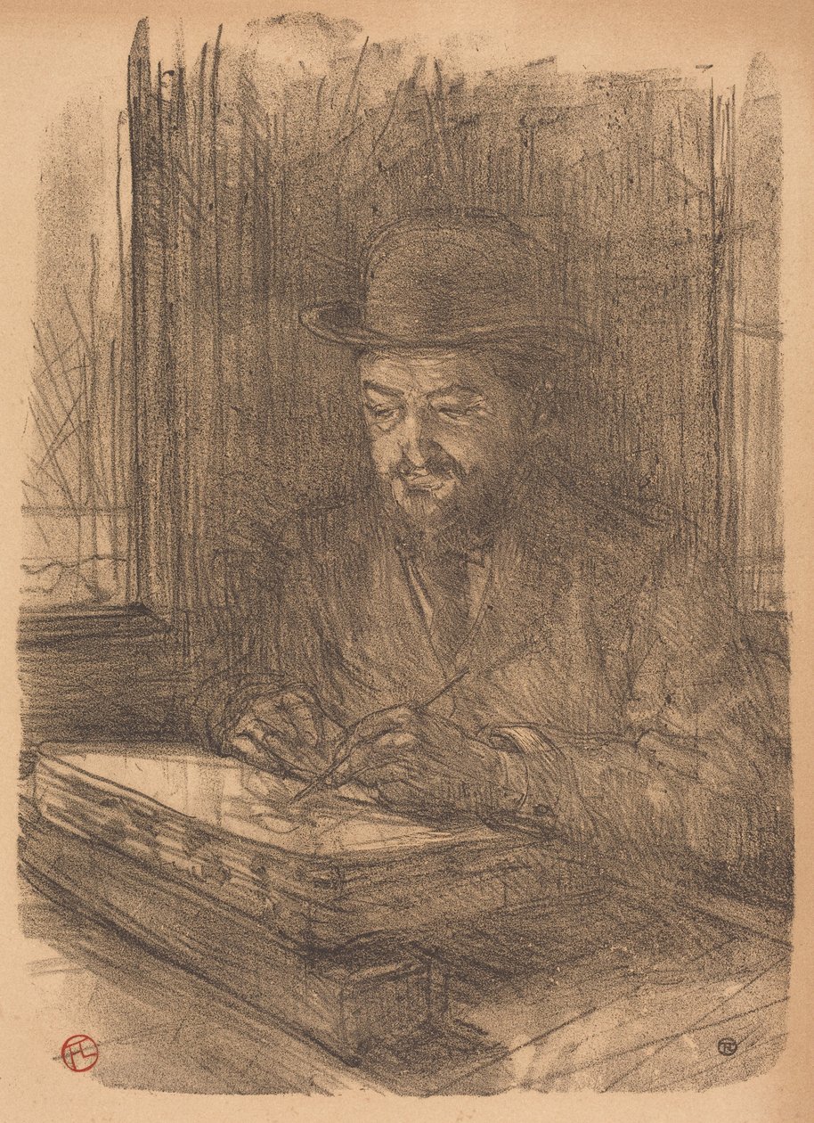 „Vynikající rytec“ Adolphe Albert (Le bon graveur – Adolphe Albert) od Henri de Toulouse-Lautrec