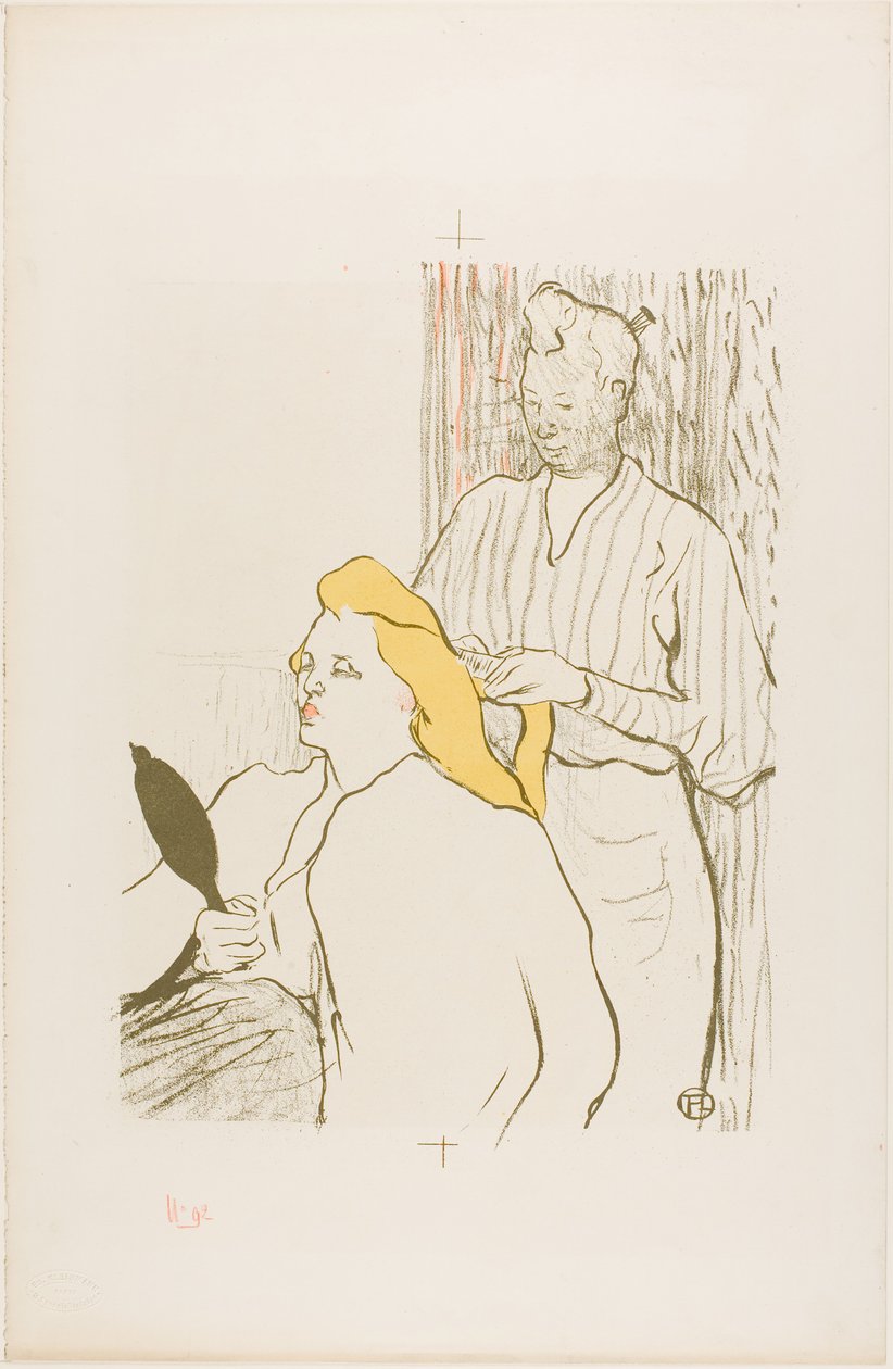 Kadeřník, Program pro Théâtre Libre od Henri de Toulouse-Lautrec