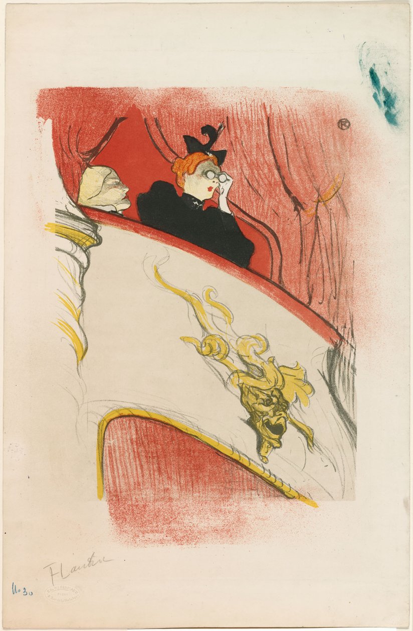 Loge se zlacenou maskou od Henri de Toulouse-Lautrec