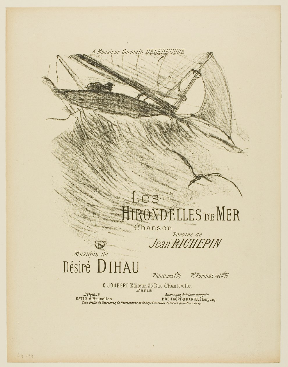 Mořské vlaštovky, z Melodies od Désiré Dihau od Henri de Toulouse-Lautrec