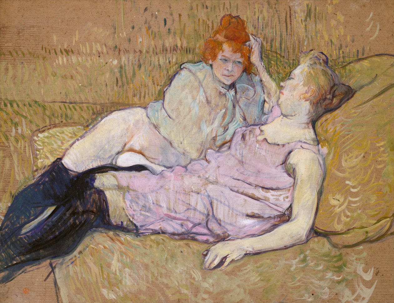 The Sofa, c.1894-96 (olej na kartonu) od Henri de Toulouse Lautrec