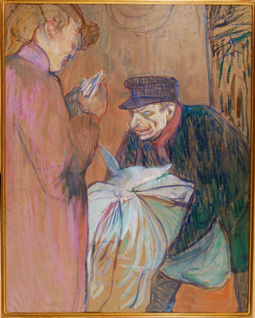 Prádelník v nevěstinci od Henri de Toulouse-Lautrec