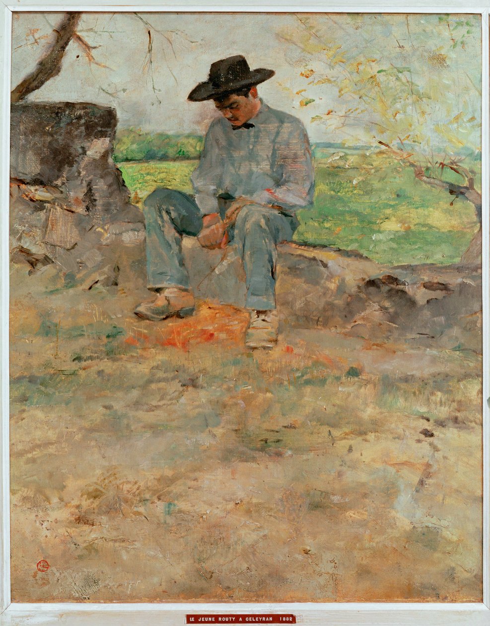 Mladý Routy, farmářský chlapec, který pracoval na rodinném statku v Celeyranu. od Henri de Toulouse-Lautrec